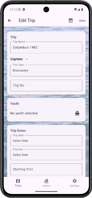 mySailing Trips Screenshot 1