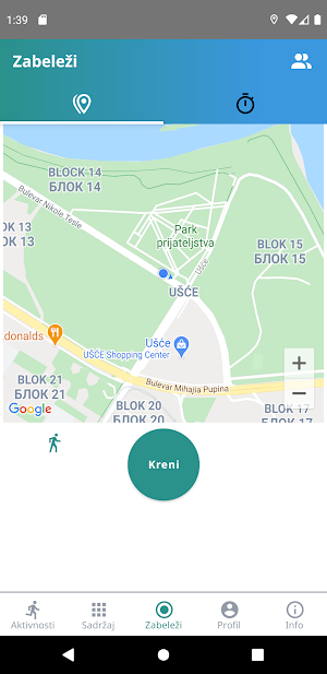 Otvori plavi krug Screenshot 2