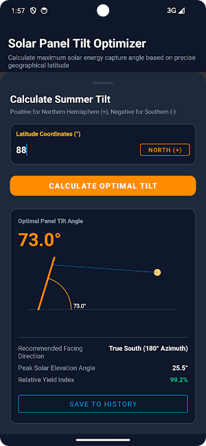 Panel Tilt Optimizer Screenshot 3