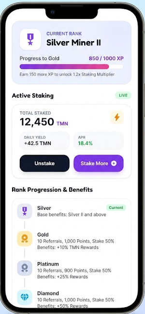 Taskmine Network - TMN Screenshot 1