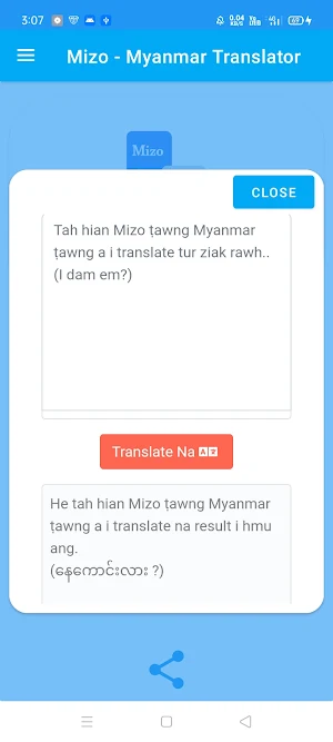 Mizo - Myanmar Translator Screenshot 2