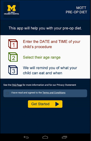 MOTT Pre-Operative Diet Screenshot 0