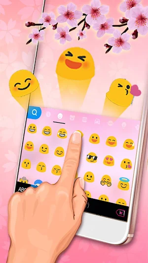 Pink Spring Flowers Keyboard Theme Screenshot 2