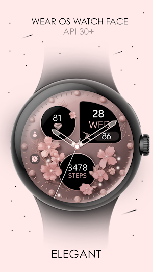 Pink Rose Flowers Watch Face Screenshot 0