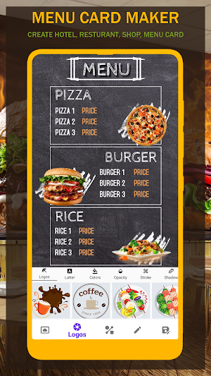 Menu Maker - Designs Creator Screenshot 2