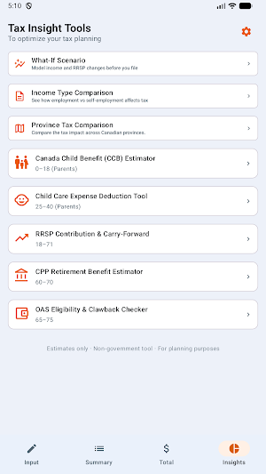 Canada Income Tax Calculator Screenshot 0