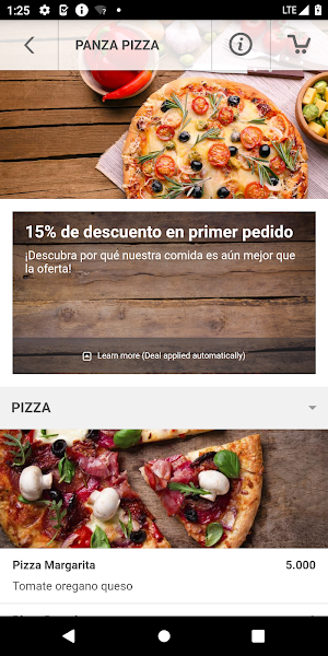 Panza Pizza Screenshot 2