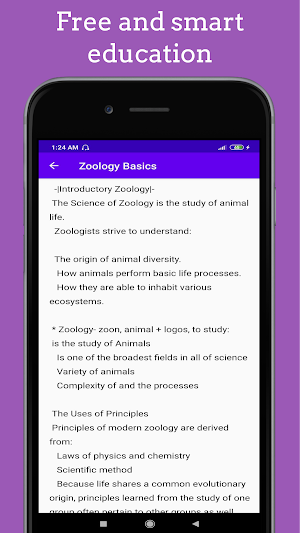 Zoology basics an offline App Screenshot 1