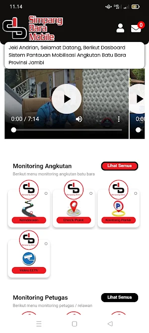 Simpang Bara Monitoring Screenshot 2