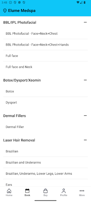 Elume Medspa Screenshot 1