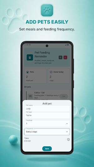 Pet Feeding Reminder Screenshot 1