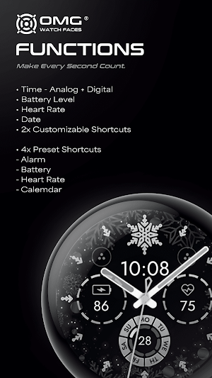 Christmas Snowflake Watch Face Screenshot 3