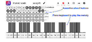Piano Chords: keys + accordion Screenshot 0