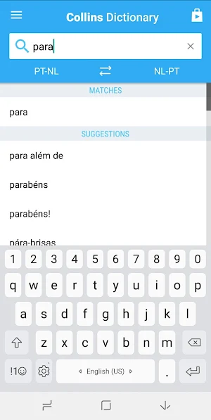 Dutch-Portuguese Dictionary Screenshot 1