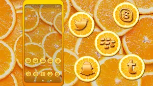Orange Slice Theme Launcher Screenshot 0
