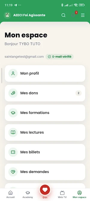 AEECI Foi Agissante Screenshot 1