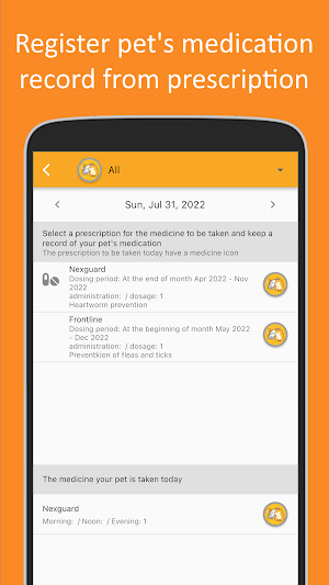 Pet care diary - daily pet log Screenshot 1