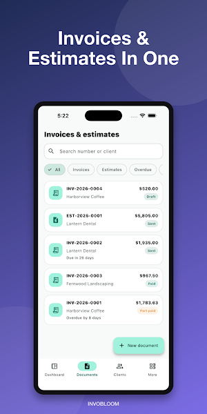 InvoBloom — Easy Invoices Screenshot 1
