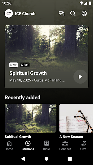 ICF Mobile App Screenshot 1