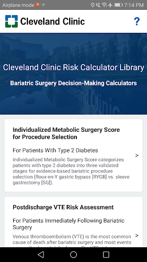 Bariatric Surgery Calculator Screenshot 0