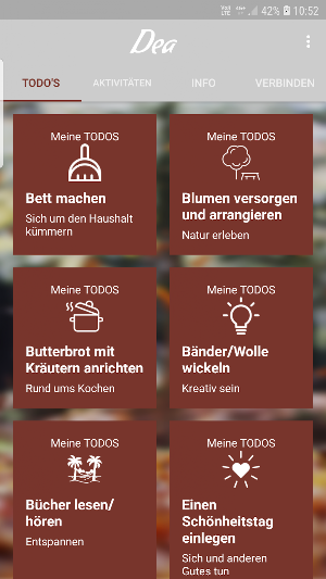 DEA - App for relatives of patients with dementia Screenshot 0