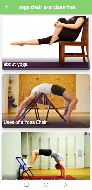 Yoga chair exercises Screenshot 0