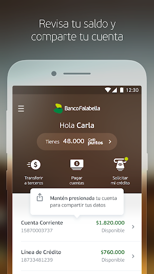 Banco Falabella Chile Screenshot 1