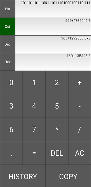 Base Converter and Calculator Screenshot 2