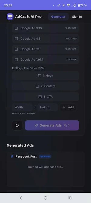 AdCraft AI Pro Screenshot 3