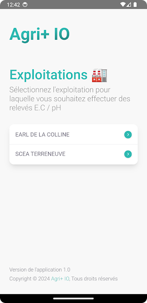 Agri+ IO - Relevés E.C/pH Screenshot 3