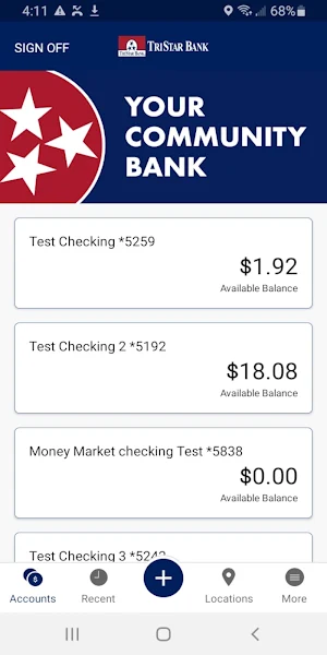 TriStar Bank Business Screenshot 1