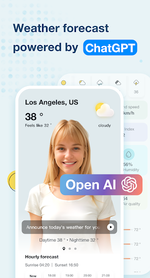 Ophelia - Ask weather anything Screenshot 1