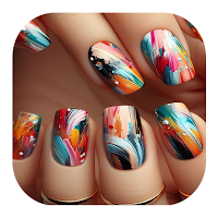 Abstract Doodles Nail Design