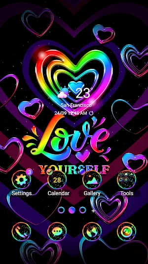 Black And Rianbow - Wallpaper Screenshot 0