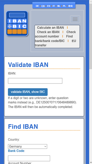 Iban Calculator Screenshot 0