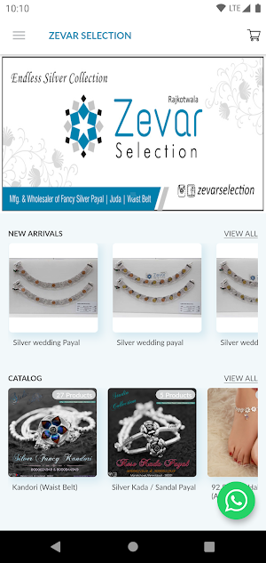 Zevar Selection Silver Ornaments Manufacturer App Screenshot 1
