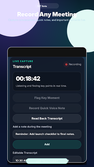 NIT Note: AI Meeting Notes Screenshot 0