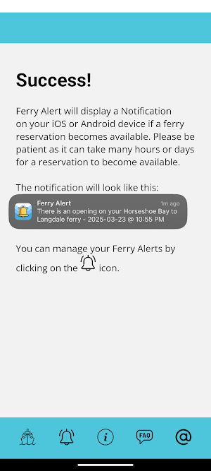 Ferry Alert Screenshot 0