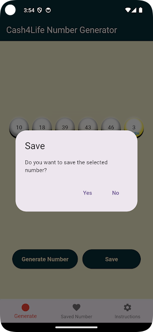 Cash4Life ! Number Random Screenshot 3