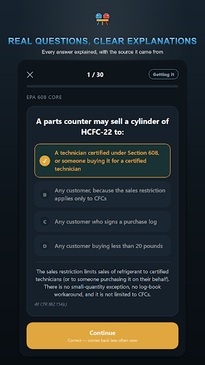 EPA 608 Practice Test: HVAC Screenshot 1