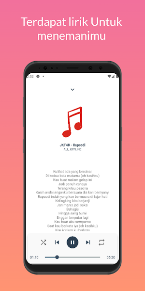 Lirik Lagu JKT48 Offline Screenshot 2