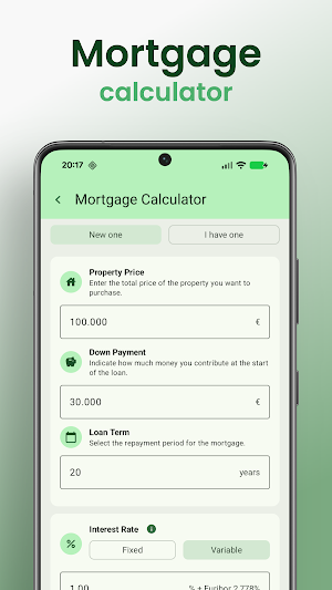 Euribor Today: Mortgage Calc Screenshot 2