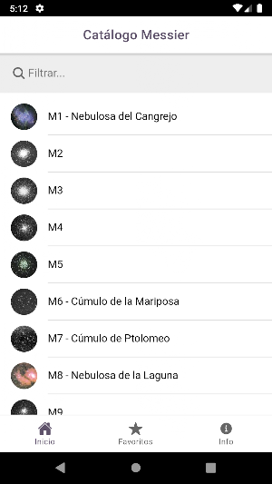 Messier Catalogue Screenshot 2