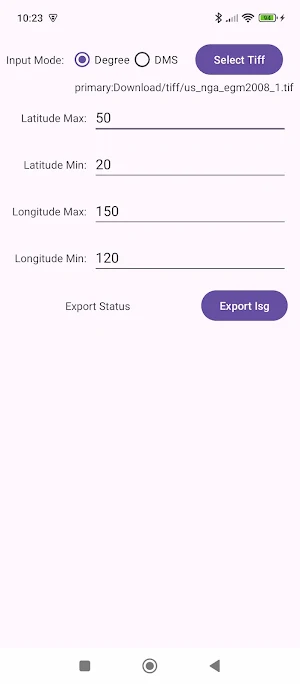 GeoTiff to ISG Converter Screenshot 1