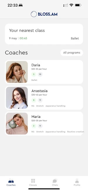 BLOSS.AM – gymnastics & ballet Screenshot 0