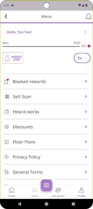 Avenue Mall Loyalty Club Screenshot 1
