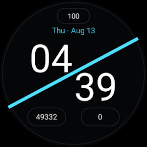 Diagonal Stats Watch Face Screenshot 1