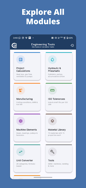 McLib – Engineering Calculator Screenshot 1