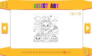 Halloween Fill Coloring Game Screenshot 1