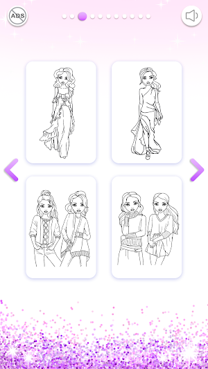 Fashion Coloring Book Glitter Screenshot 2